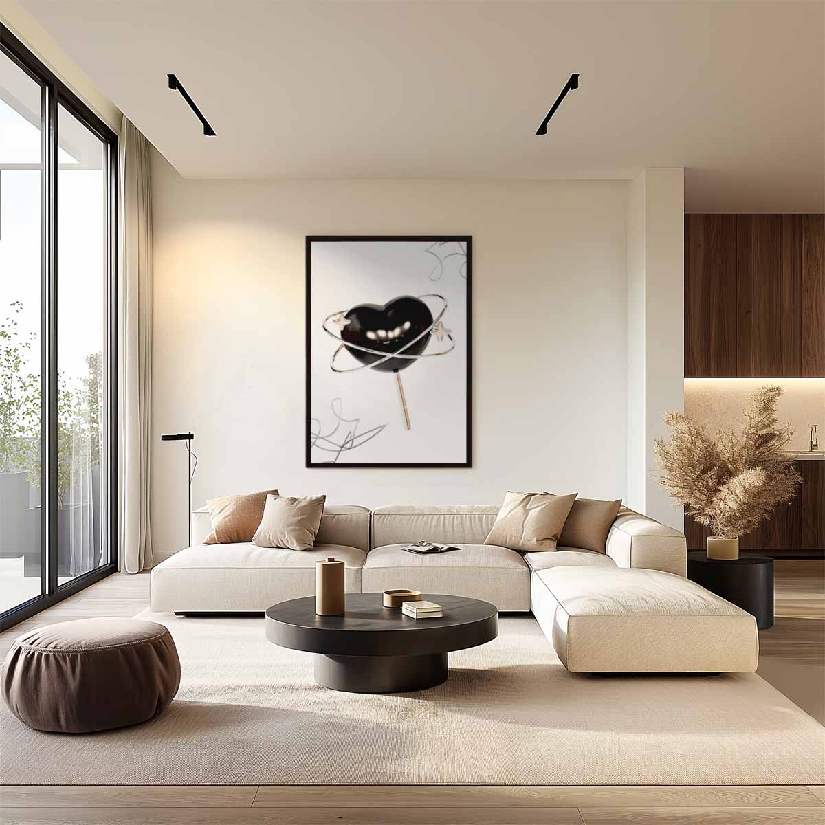 Ruimtelijk Hart Lollyart – staand kunstwerk voor modern interieur