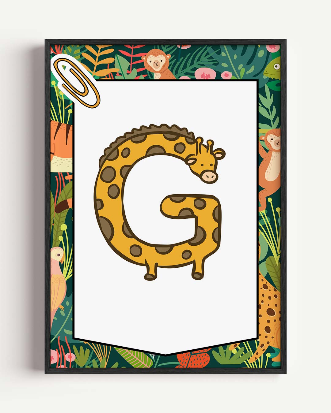 Jungle Alfabet – kids portret poster als wanddecoratie