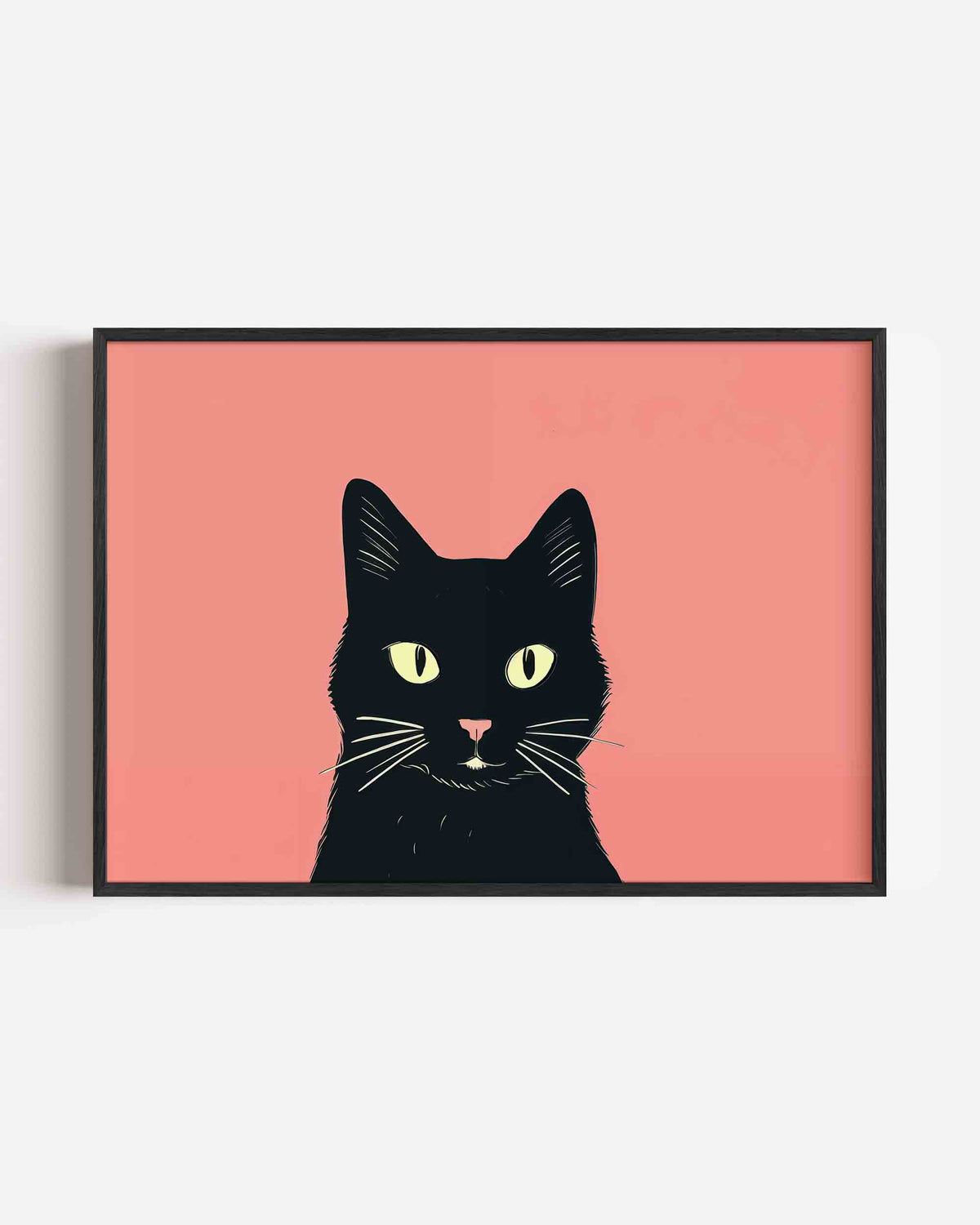 Zwarte kat – dieren landscape poster als wanddecoratie
