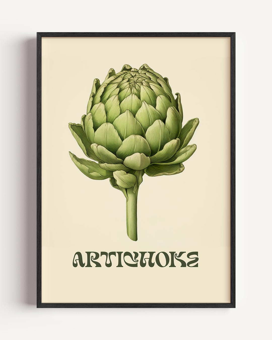 Vintage Artisjok – keuken portret poster als wanddecoratie