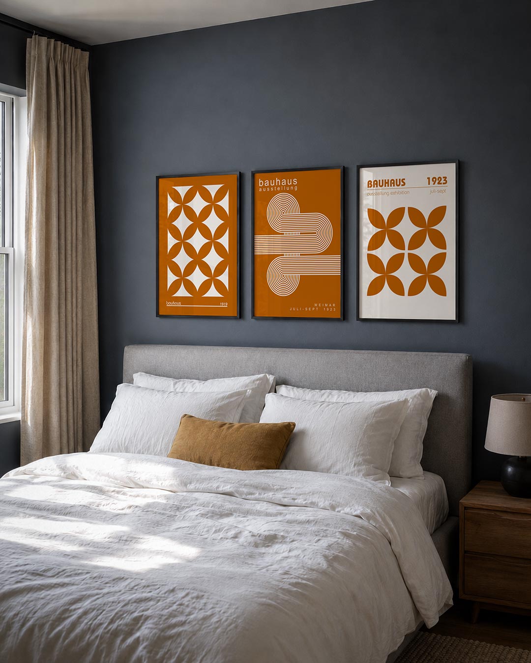 Vormritme en kleur posterset – derde productweergave – deze posterset in drie delen toont een ritmisch patroon van