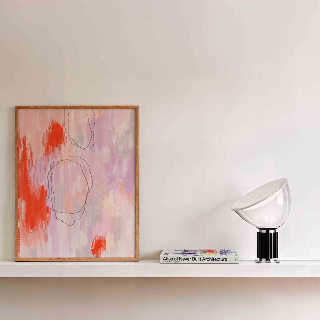 Abstracte vormen – kleurrijke illustratie als portret poster
