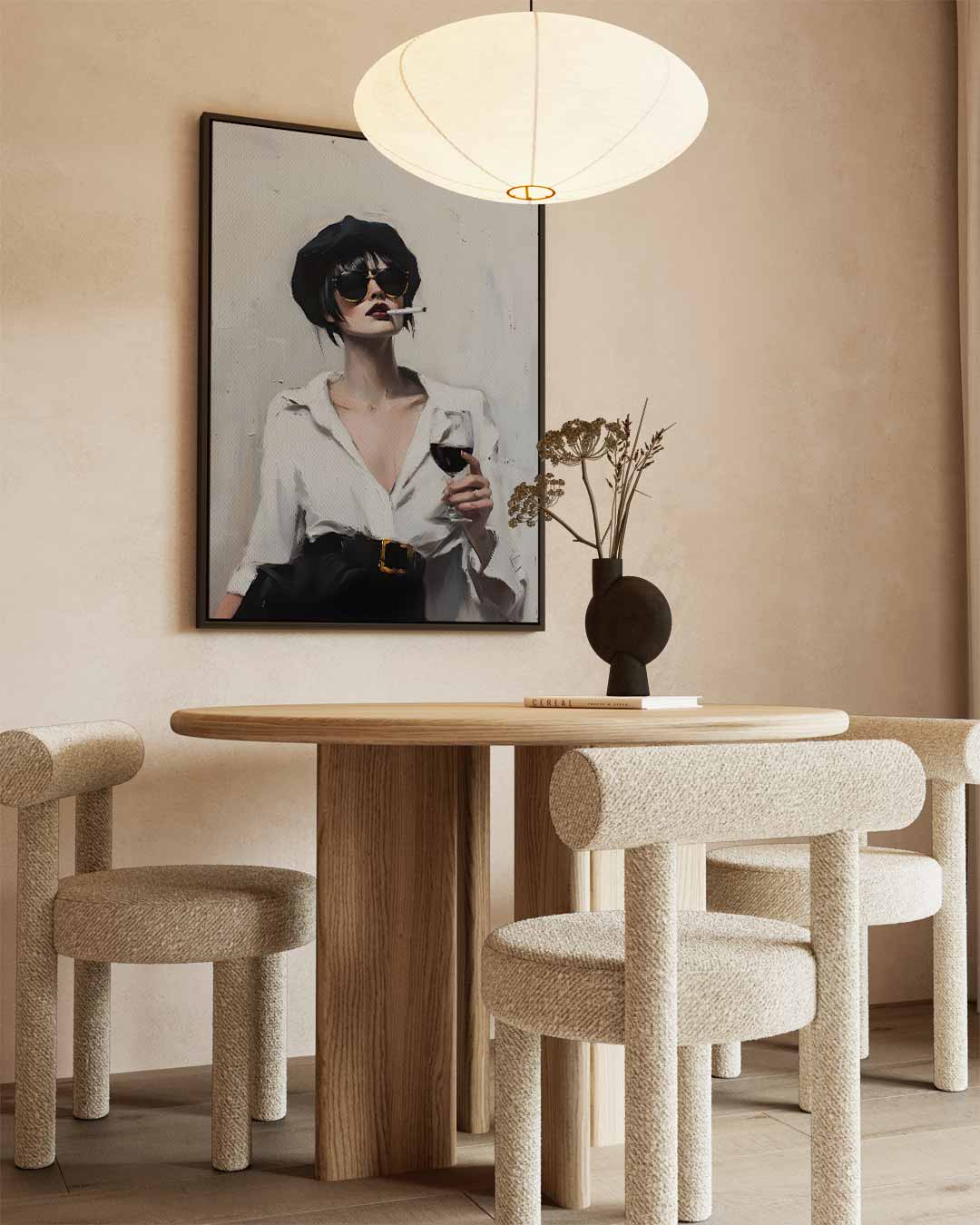 Chic en Nonchalant – dibond wanddecoratie in staand formaat