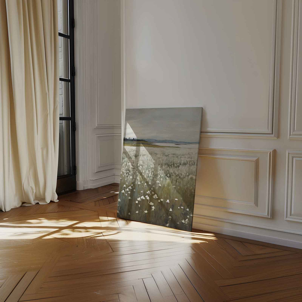Bloemenzee bij de Zee – staand kunstwerk voor modern interieur