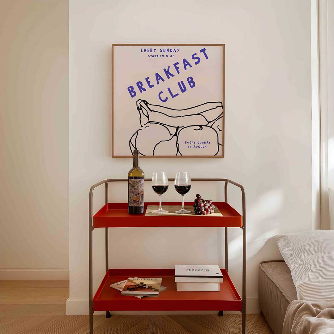 Breakfast club – vierkante keuken wanddecoratie van WallArtistic