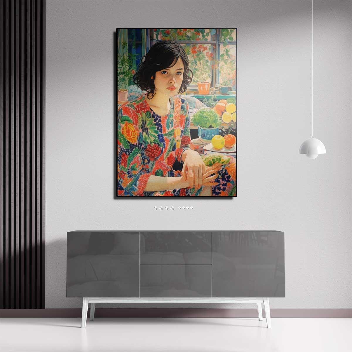 Kleurrijke Zomer Droom – staand kunstwerk voor modern interieur