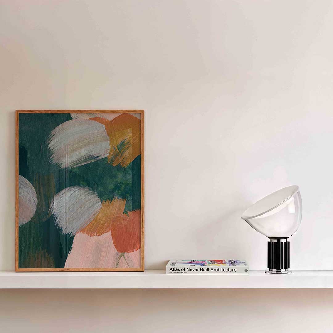 Abstracte penseelstreken – schilderkunst als moderne portret poster