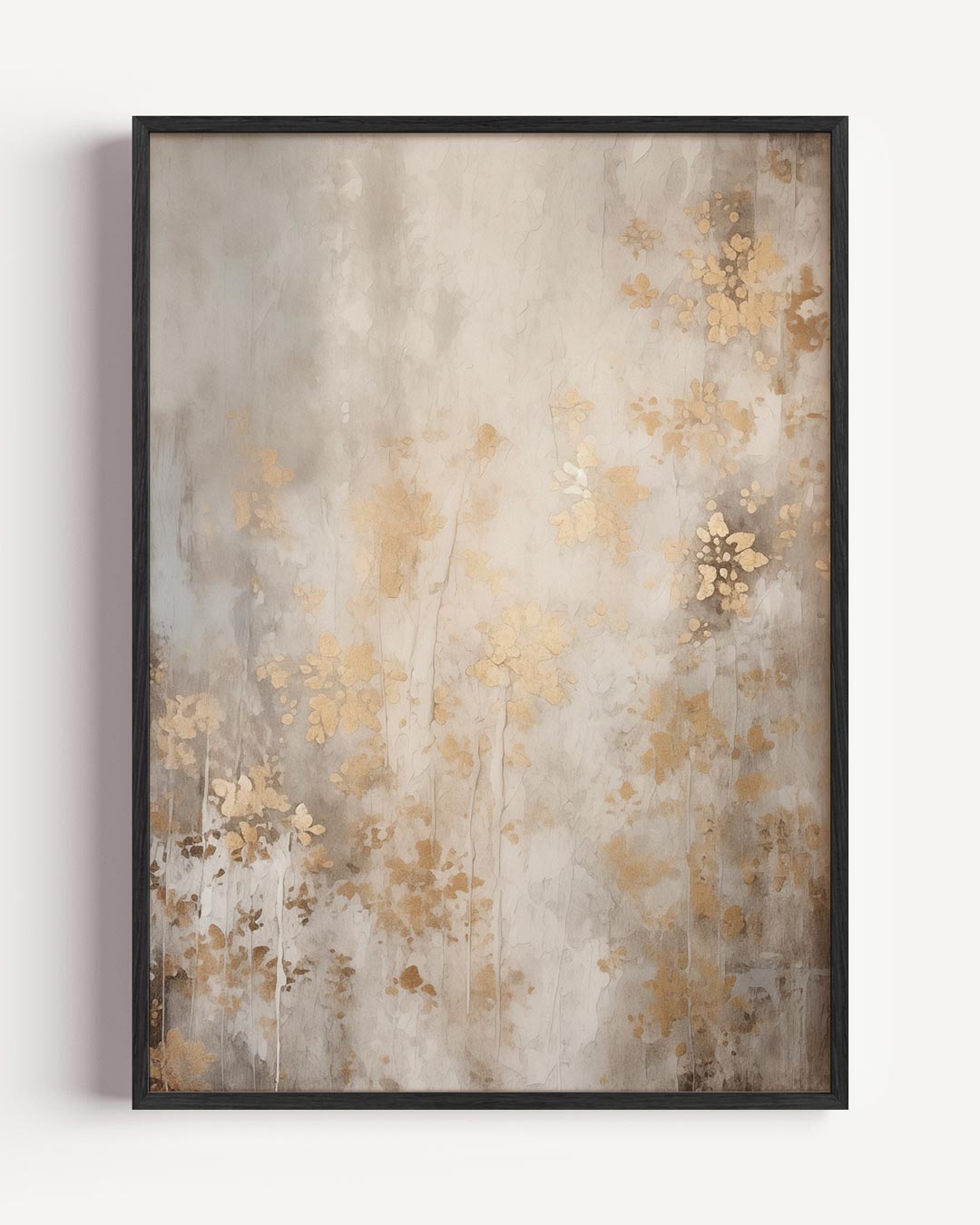 Goud Abstract Natuur – kerst portret poster als wanddecoratie
