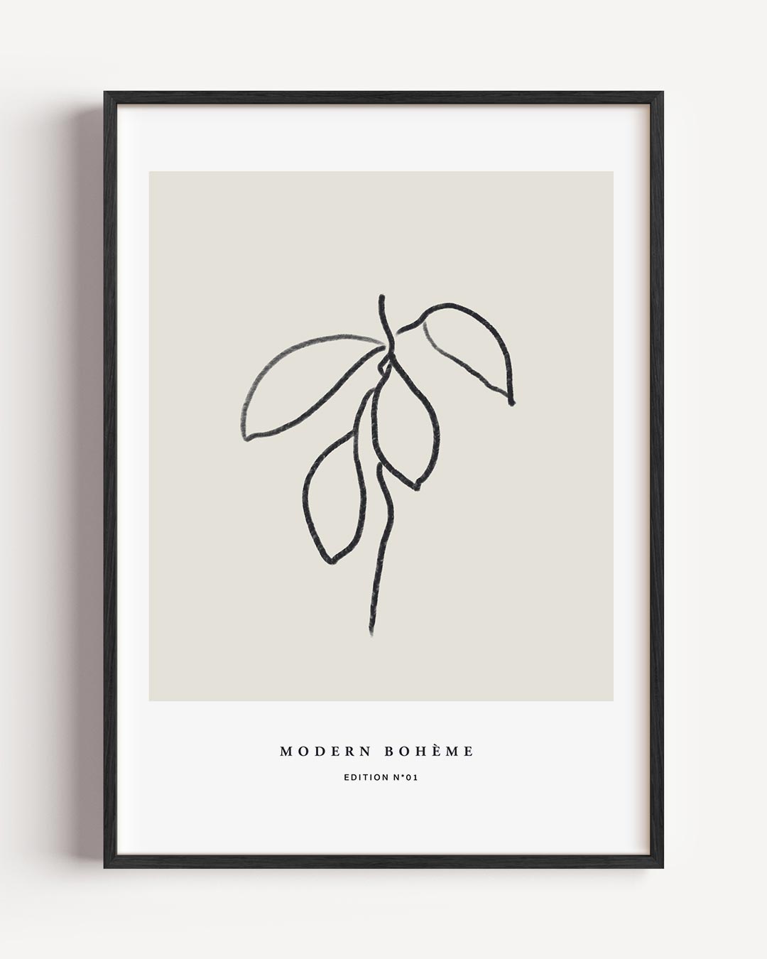 Moderne Boho-Lijntekening – boheme portret poster als wanddecoratie