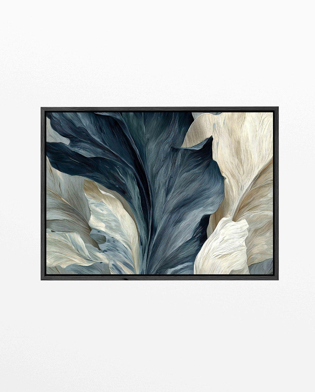 Organische vormen – Blauw – liggend abstract kunstwerk