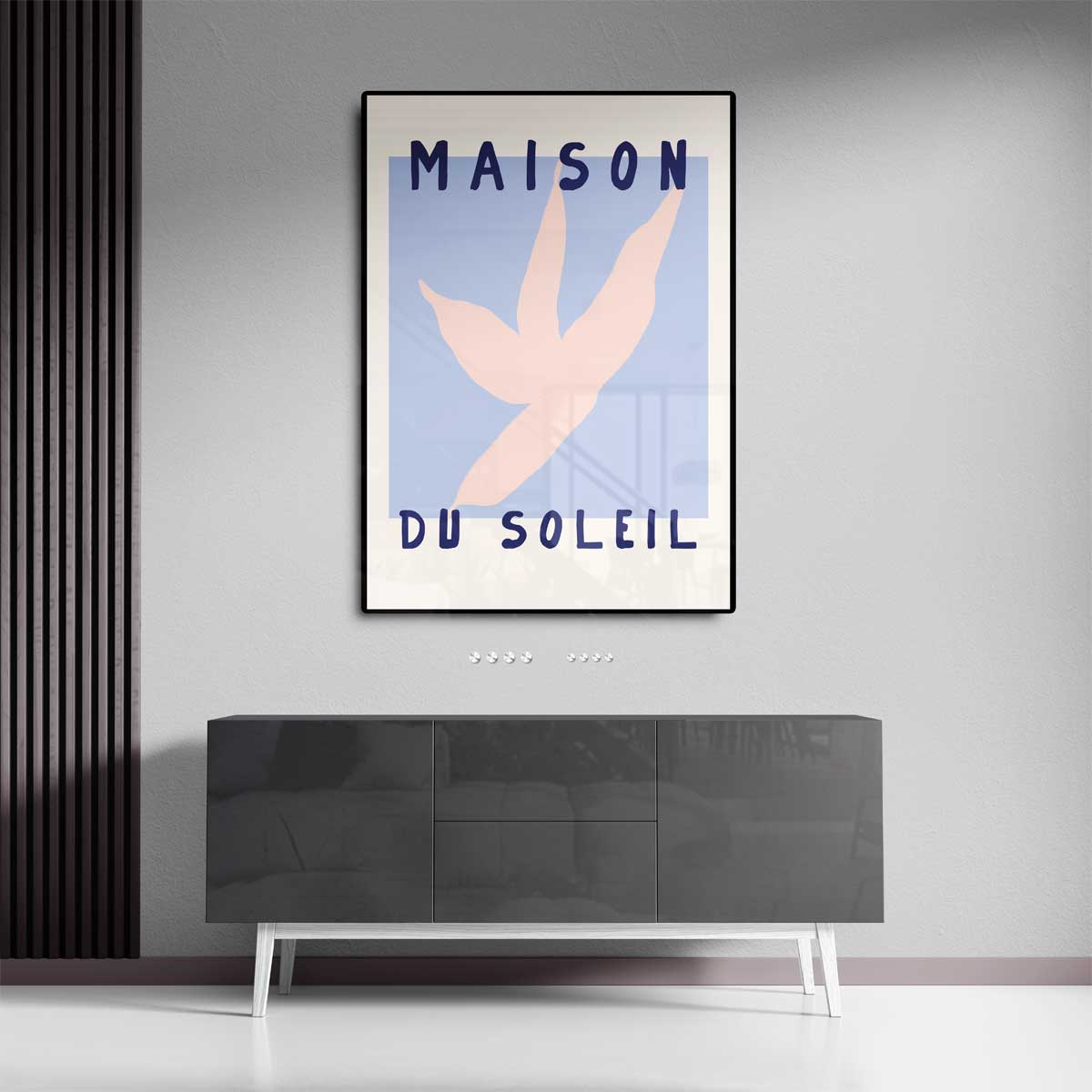 Maison du Soleil Kunstposter – canvas wanddecoratie in portret formaat
