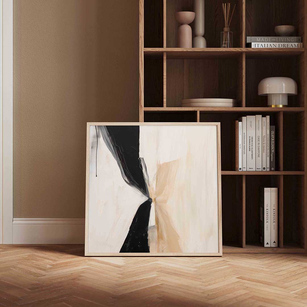 Abstracte vormen – kleurrijke vierkante wanddecoratie van WallArtistic