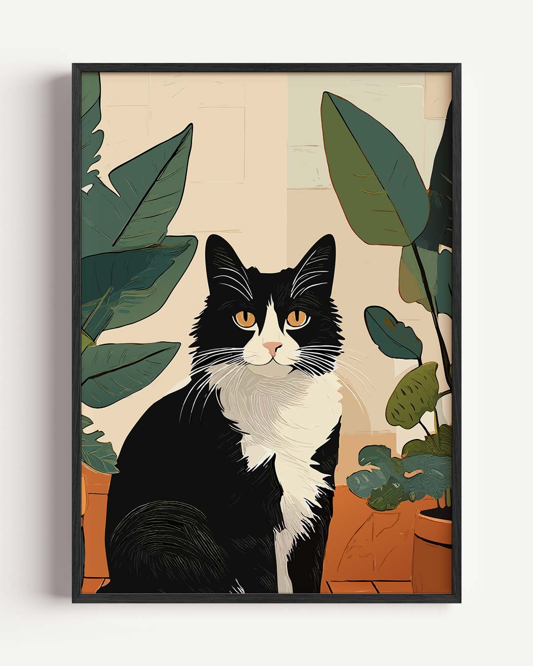 Stijlvolle Kattenwonders – dieren portret poster als wanddecoratie