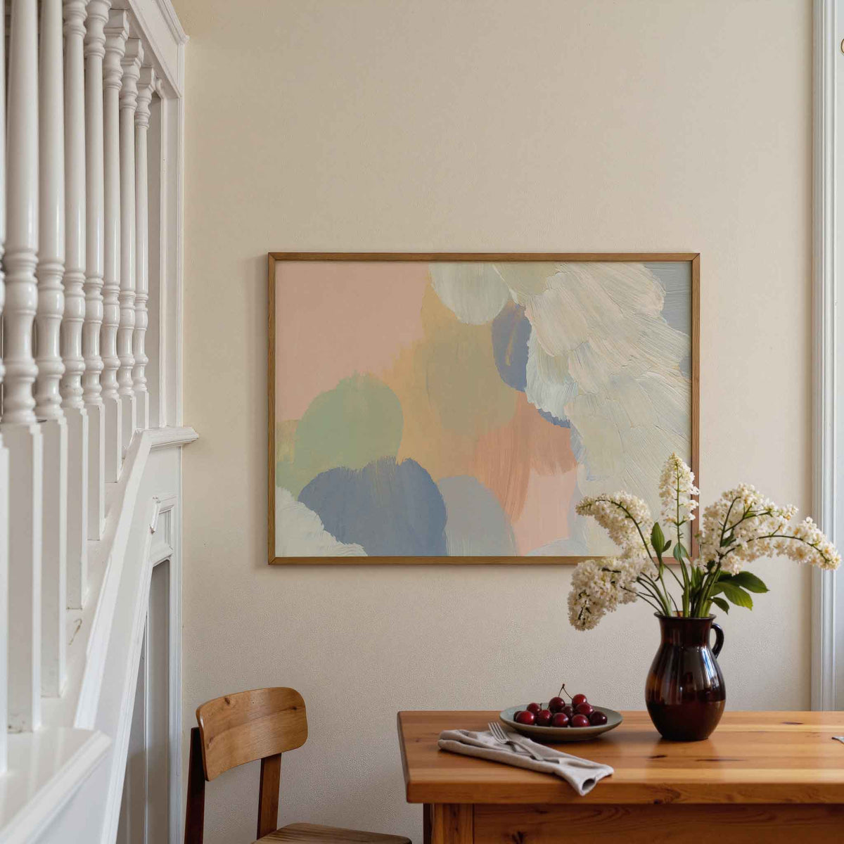 Abstracte vormen – artistieke poster in liggend formaat