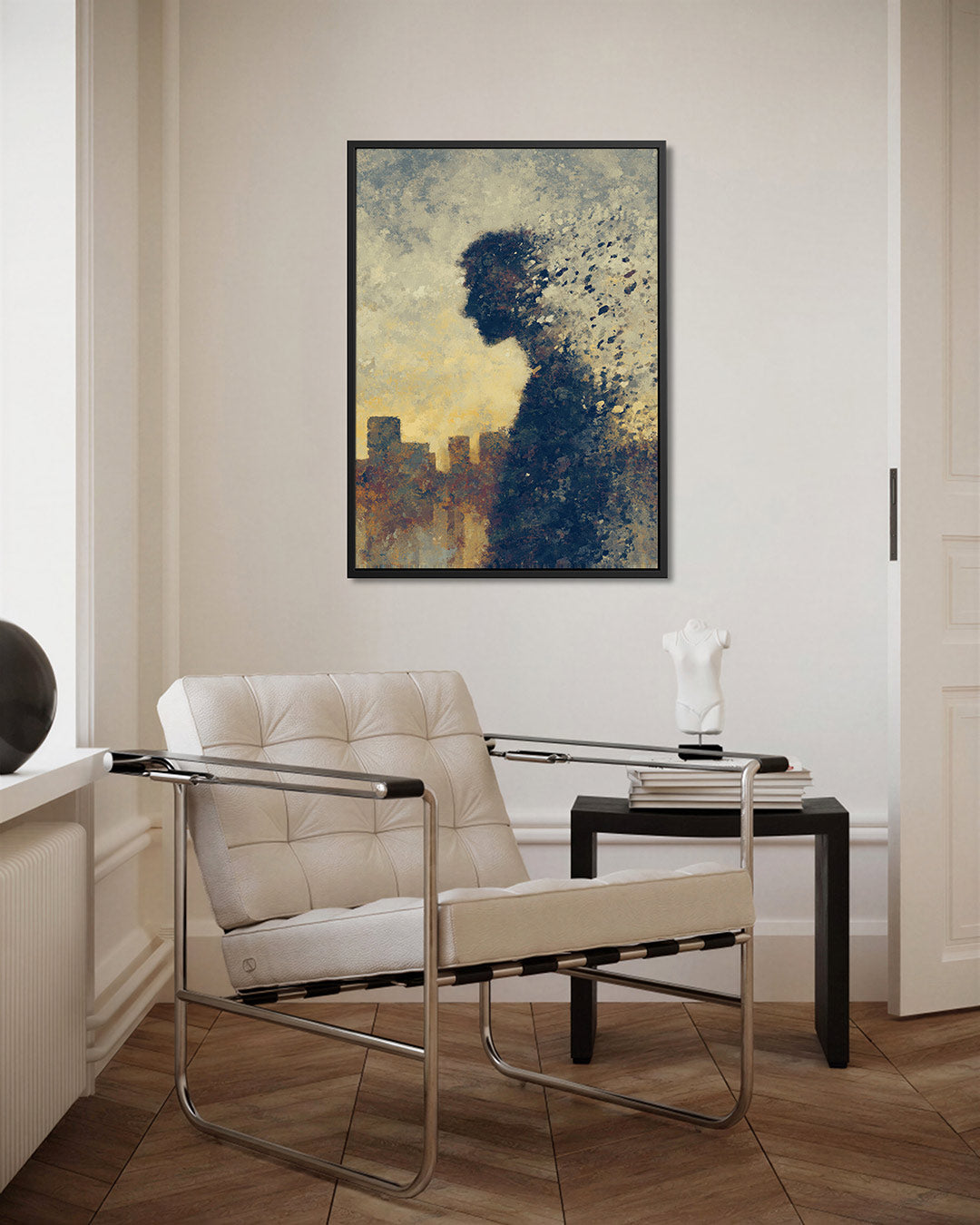 Vervagende silhouet – kunstwerk als stijlvolle wanddecoratie