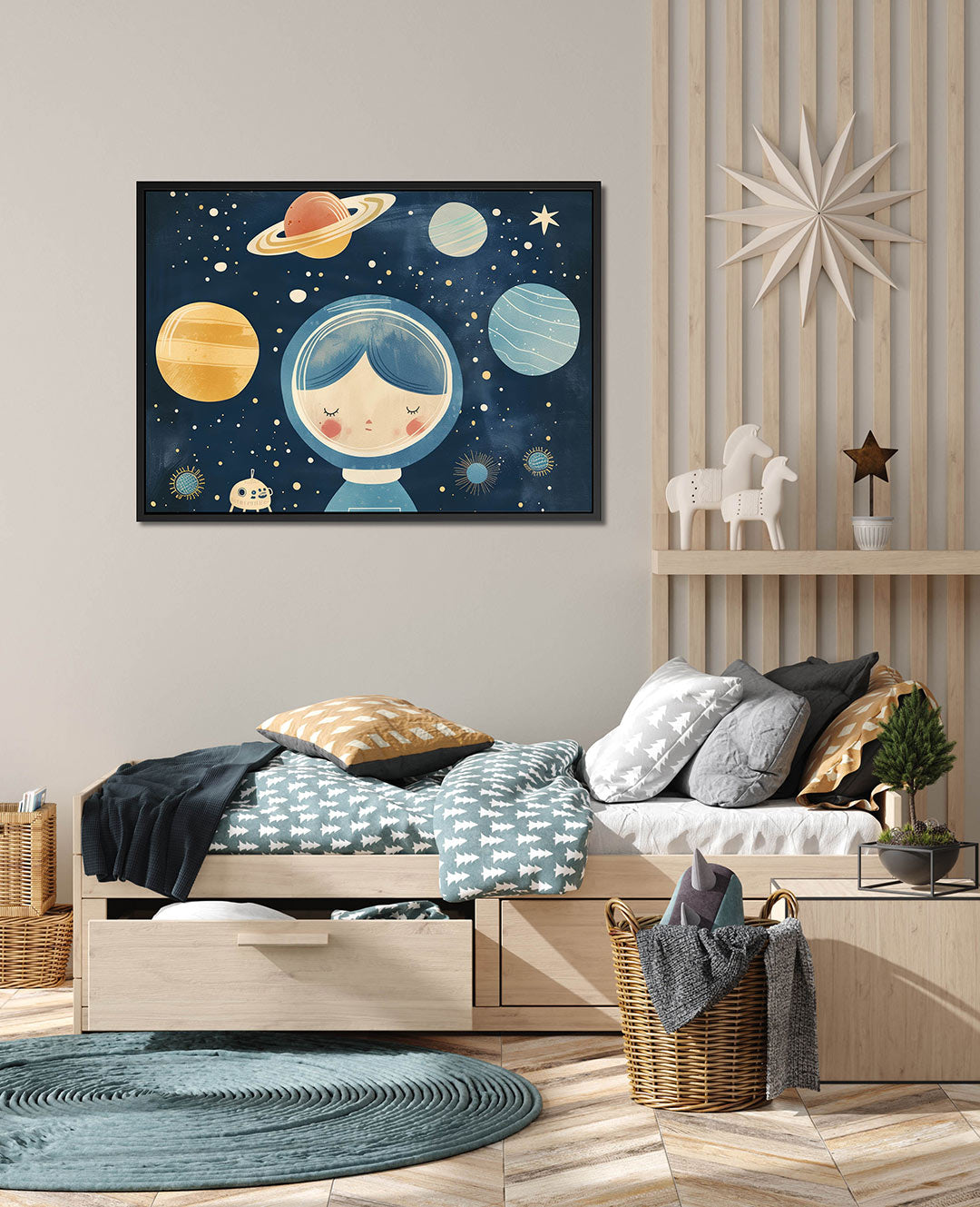 Dromerige ruimte illustratie – Dromerige – wanddecoratie in interieur