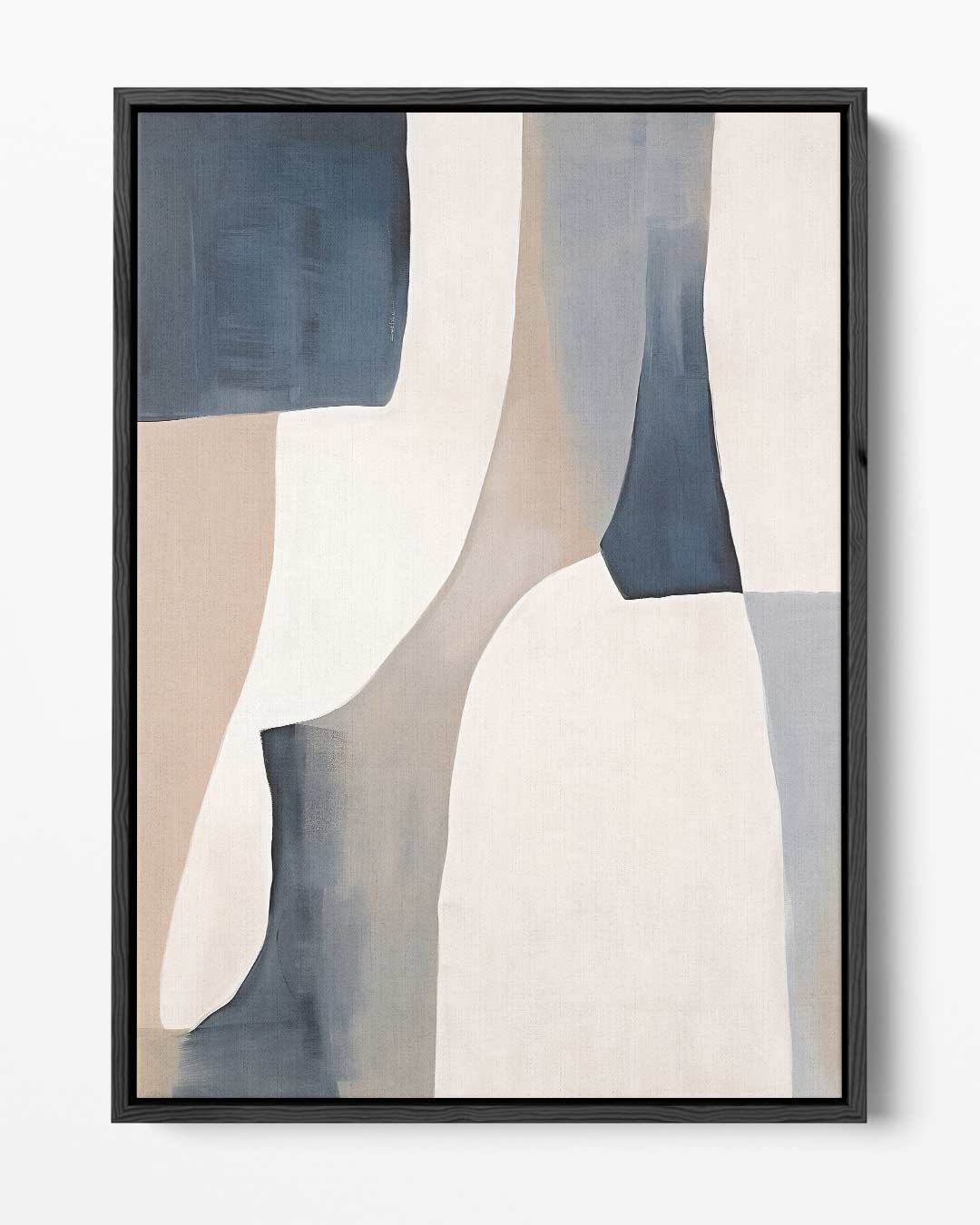 Abstracte Harmonie in Neutrale Tinten – portret kunstwerk als wanddecoratie