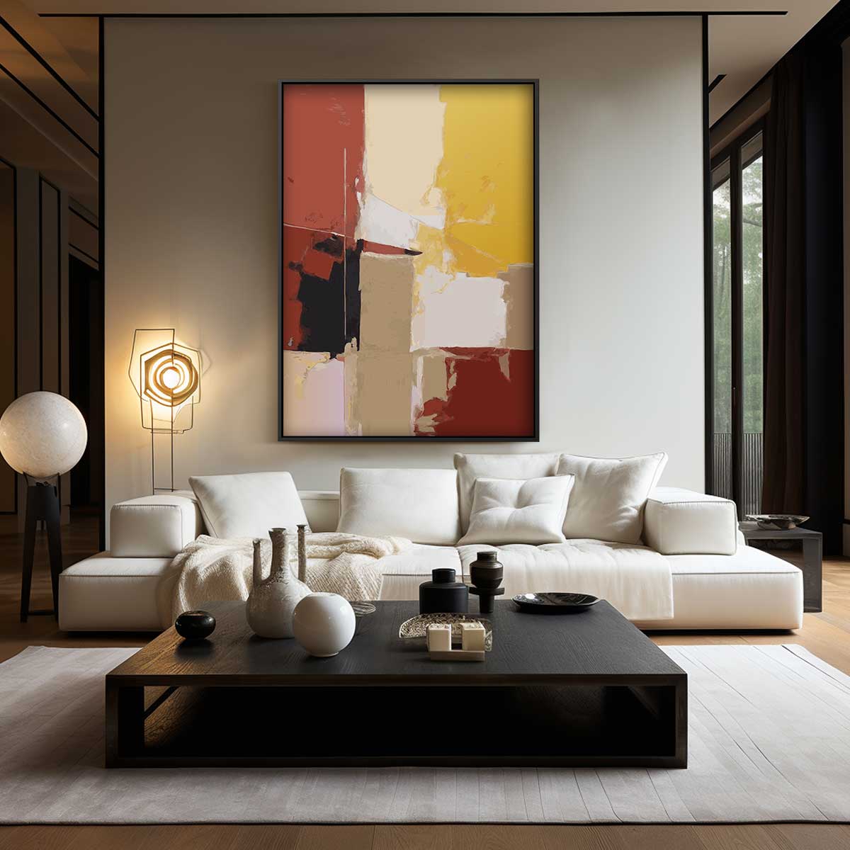 Abstracte Harmonie – modern portret kunstwerk van WallArtistic