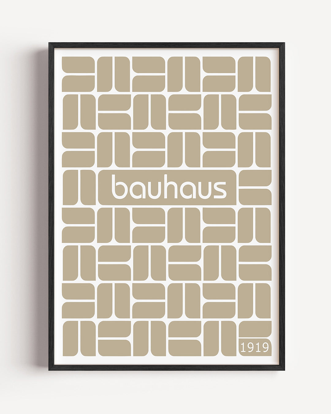 Vormritme en patronen – staande Bauhaus poster als wanddecoratie