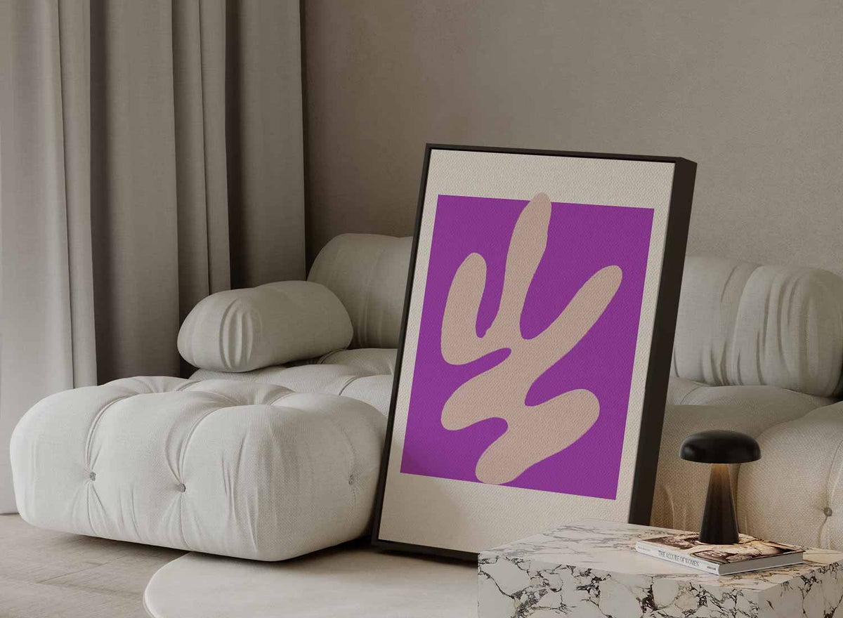 Abstract purpere flow – canvas kunstwerk als wanddecoratie