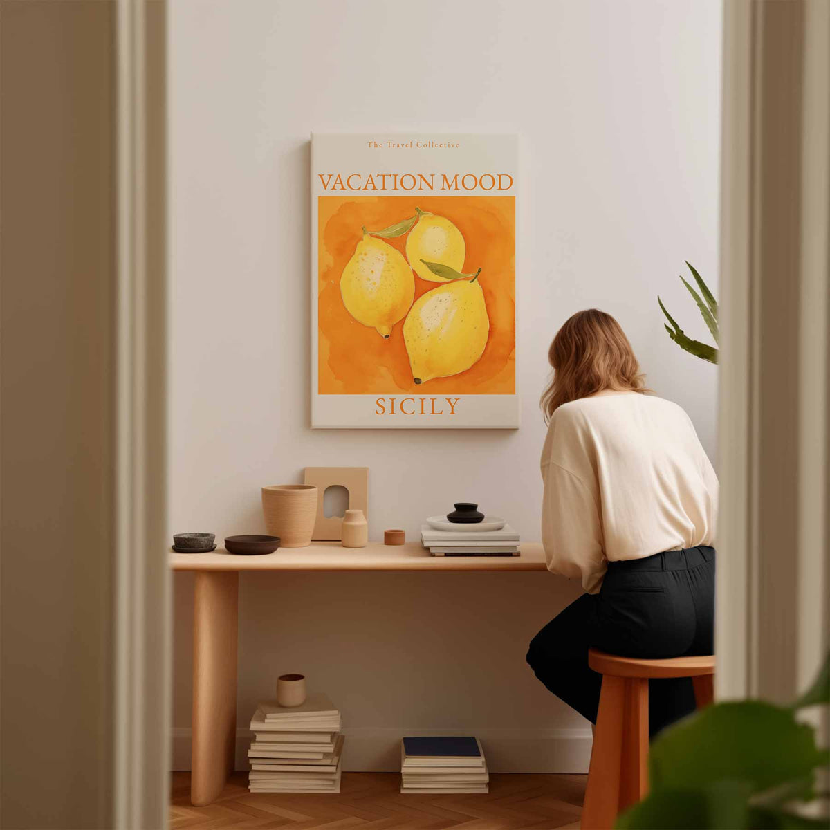 Zomerse Siciliaanse Citroenen – staande wandkunst voor woonkamer of interieur