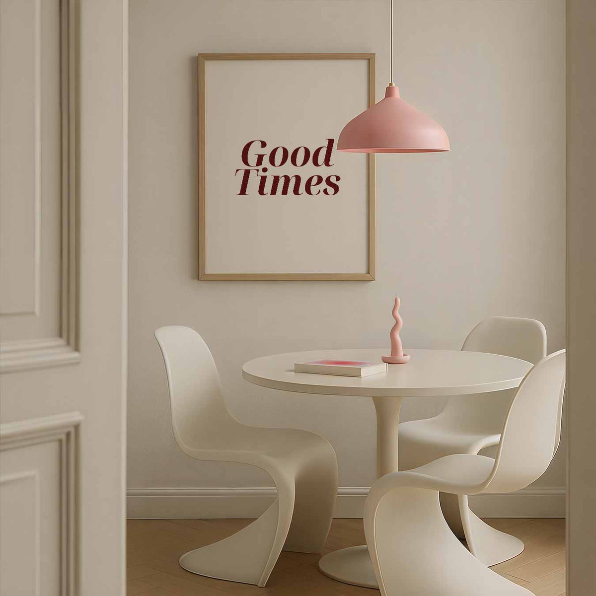 Good Times Typography – staande Popart wanddecoratie van WallArtistic