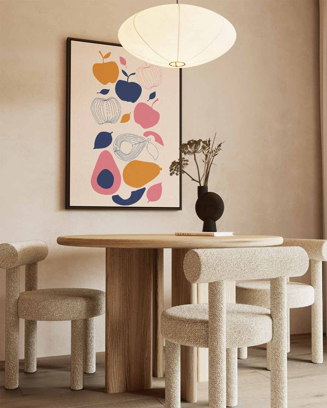 Kleurrijke Fruitvormen – canvas wanddecoratie in portret formaat
