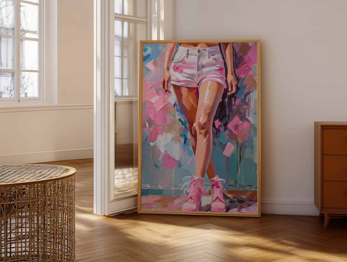 Stralende Stijlvolle Kunst – vrolijke paasillustratie als portret poster