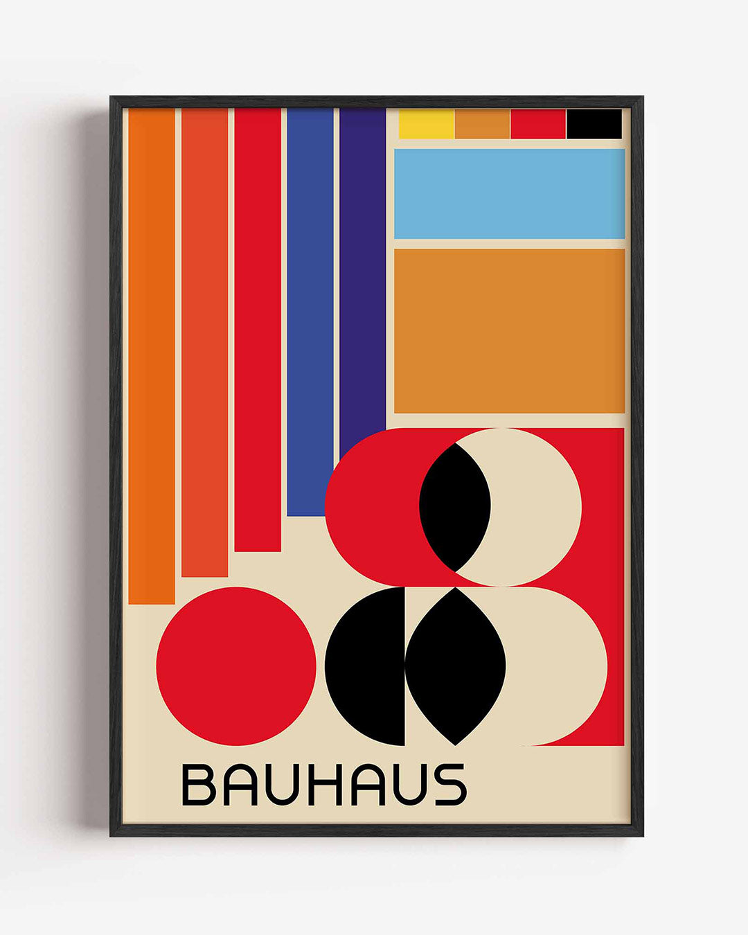 Vormen en vlakken – staande Bauhaus poster als wanddecoratie