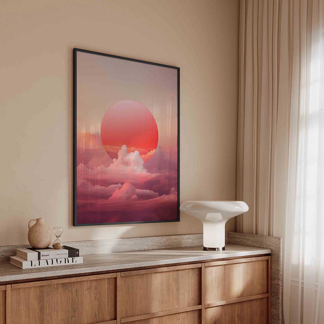 Abstracte – surreal poster in staand formaat