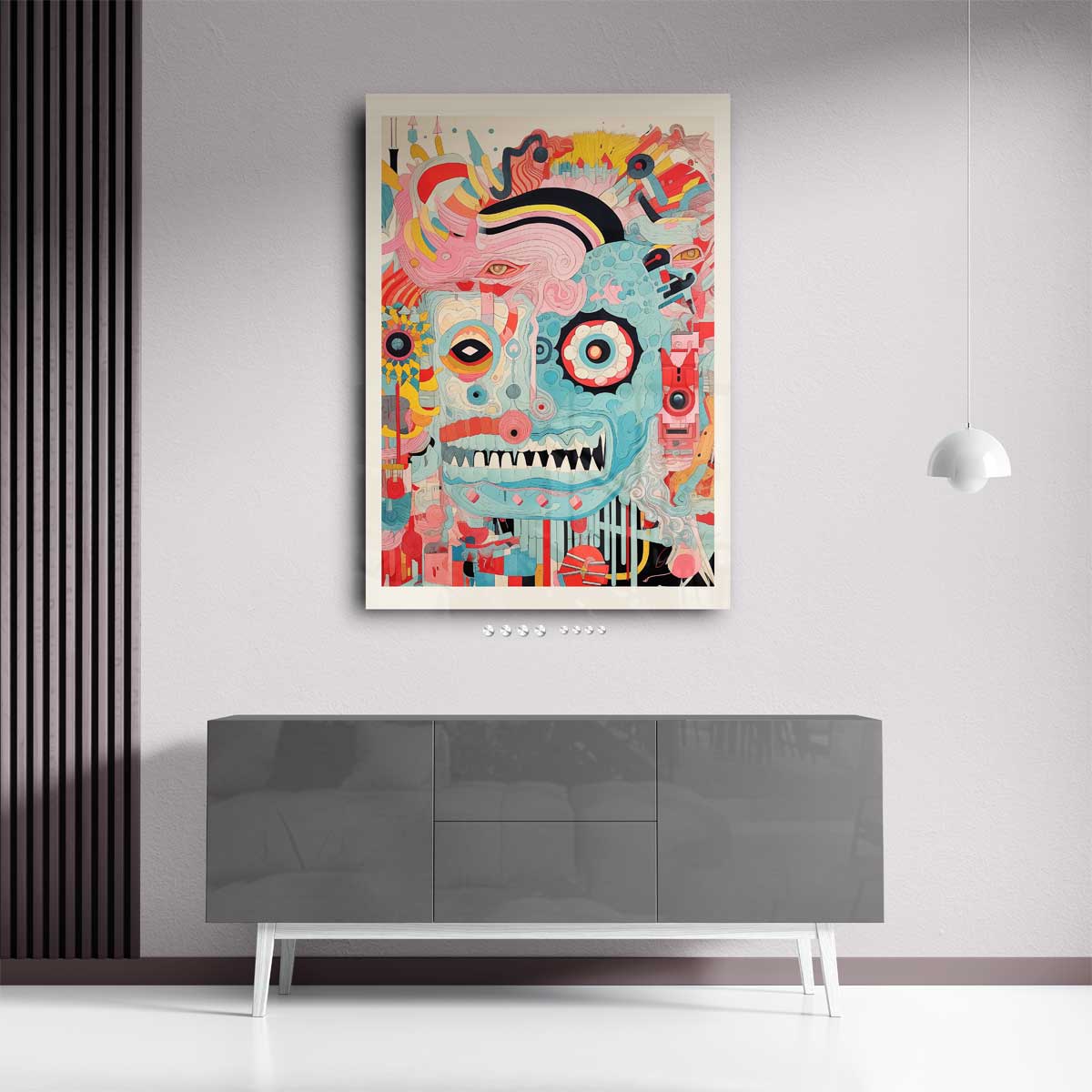 Kleurrijke Chaos – plexiglas kunstwerk als wanddecoratie