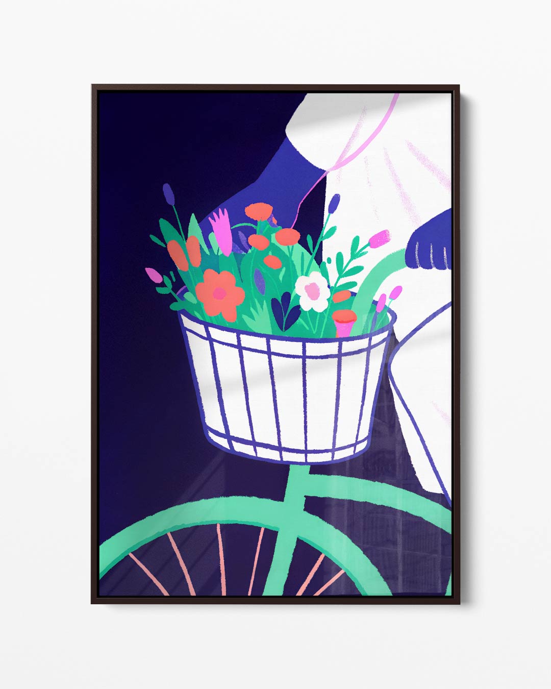 Fietstocht in Bloei – portret kunstwerk als wanddecoratie