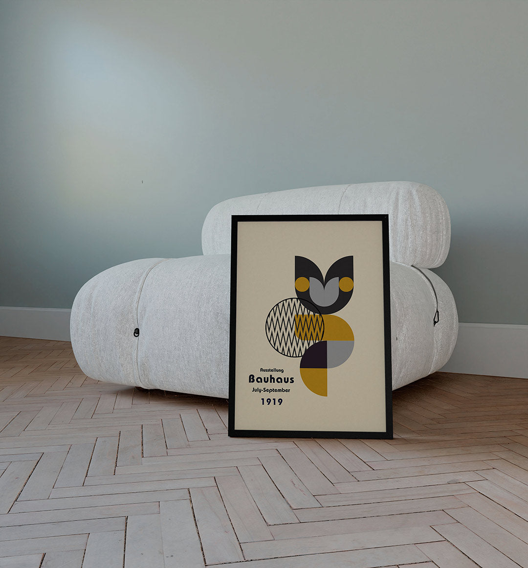 Vorm en kleur – staande Bauhaus poster voor aan de muur