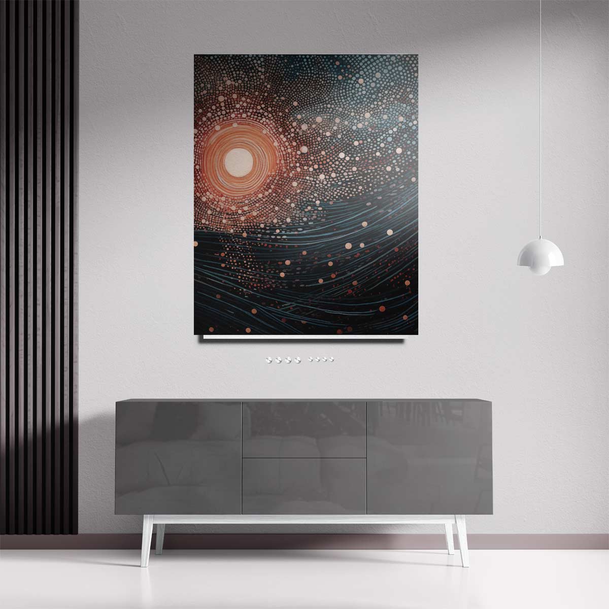 Dansende Sterrenhemel – staande wandkunst voor woonkamer of interieur