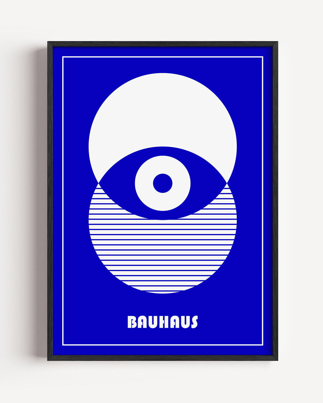 Cirkel en lijnen – staande Bauhaus poster als wanddecoratie