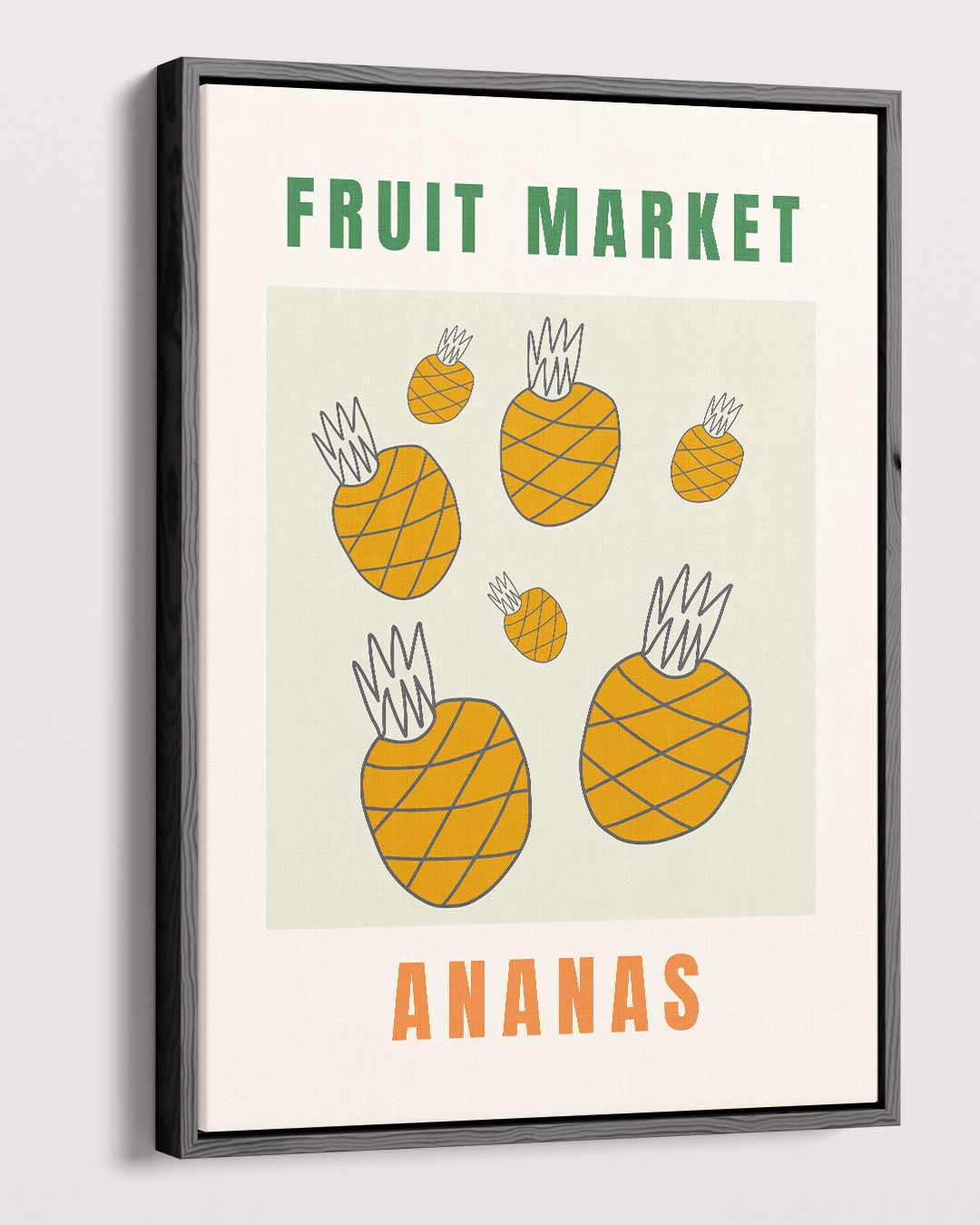 Fruit Market Ananas Poster – modern portret kunstwerk van WallArtistic