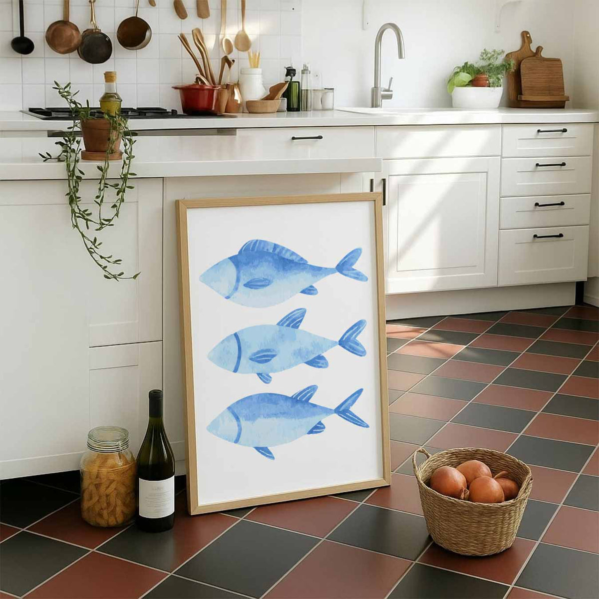 Waterverf Vissen Kunst – dieren portret poster, afbeelding 7
