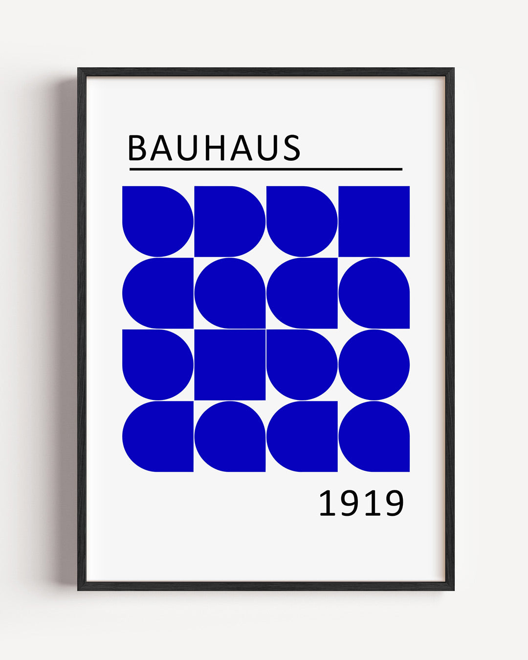 Vormen en vlakken – staande Bauhaus poster als wanddecoratie