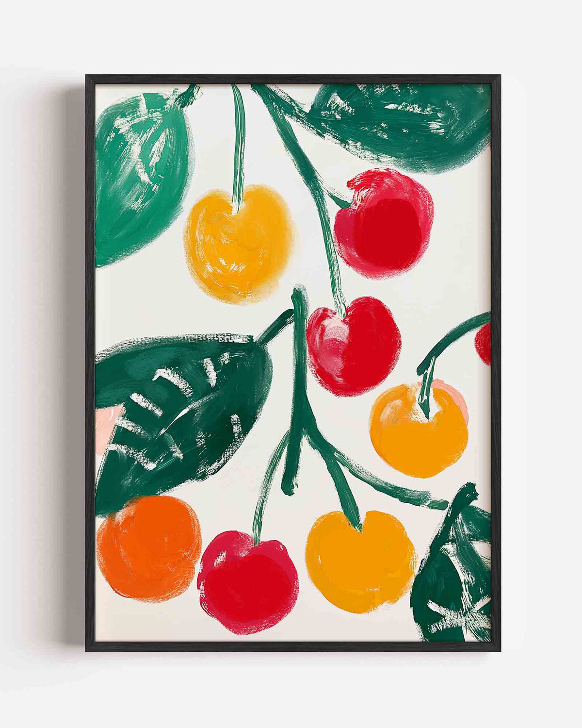 Fruit en bladeren – bloemen portret poster als wanddecoratie