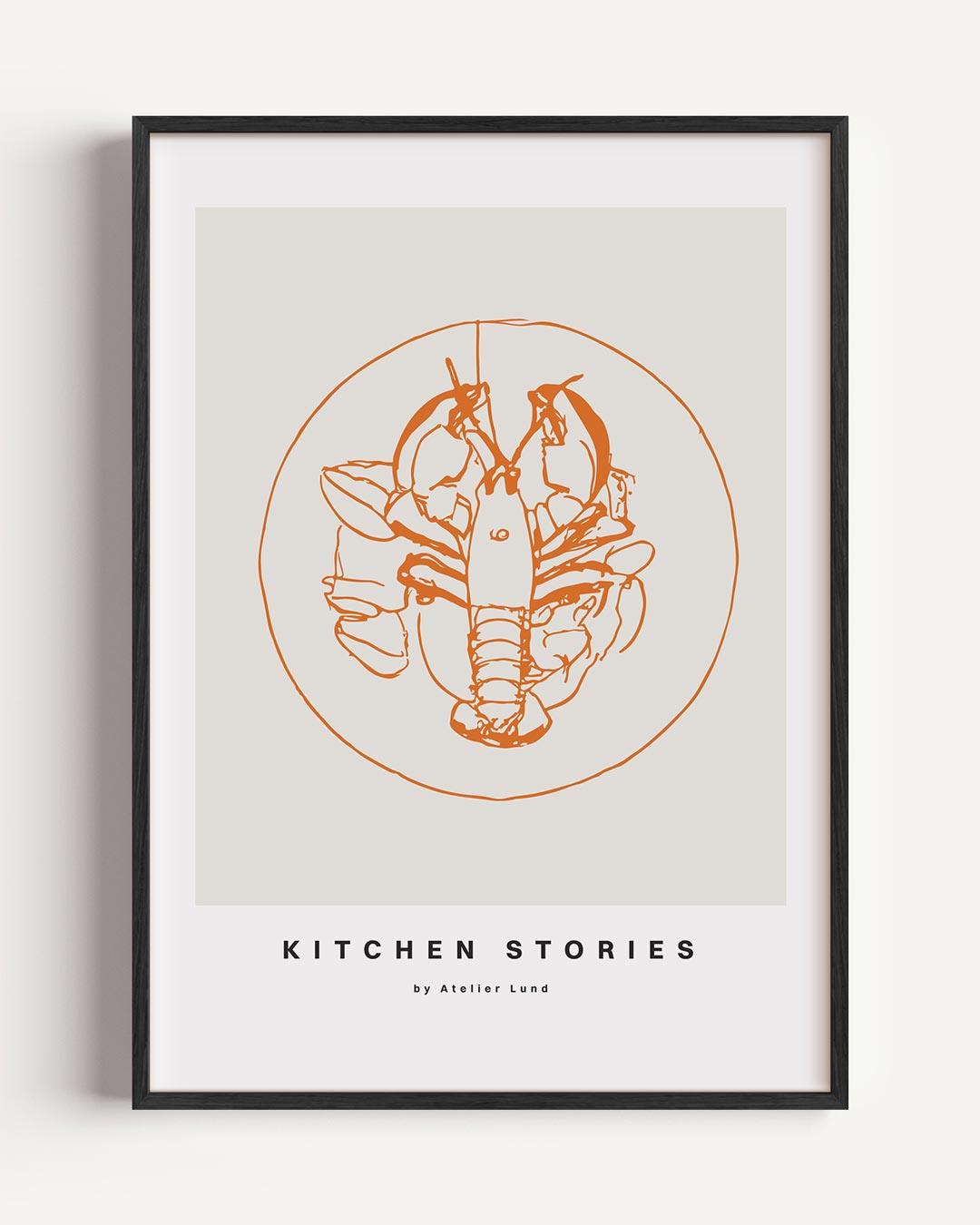 Stijlvolle Kreeft Illustratie – keuken portret poster als wanddecoratie