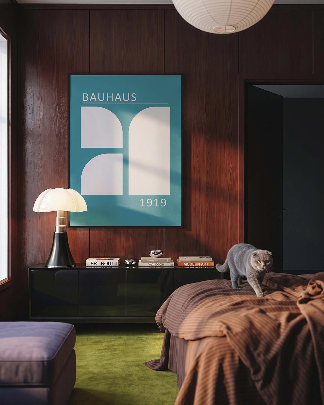 Vorm en balans – geometrische Bauhaus poster in staand formaat