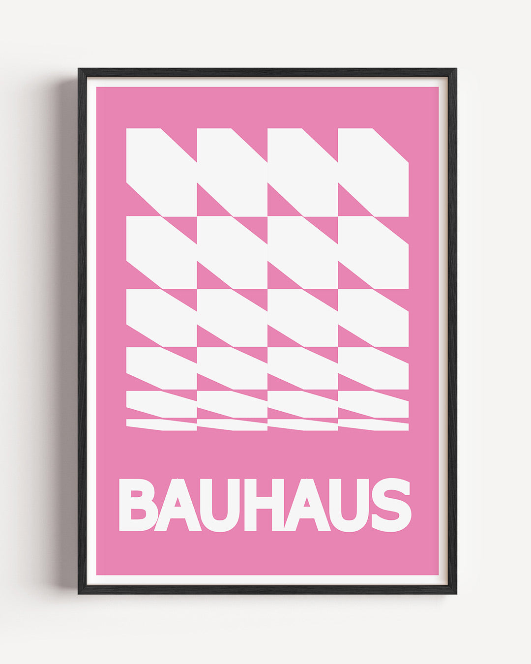 Vormritme en kleur – staande Bauhaus poster als wanddecoratie