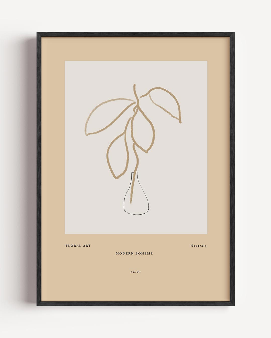 Modern Boheme Floraal Kunstwerk – boheme portret poster als wanddecoratie