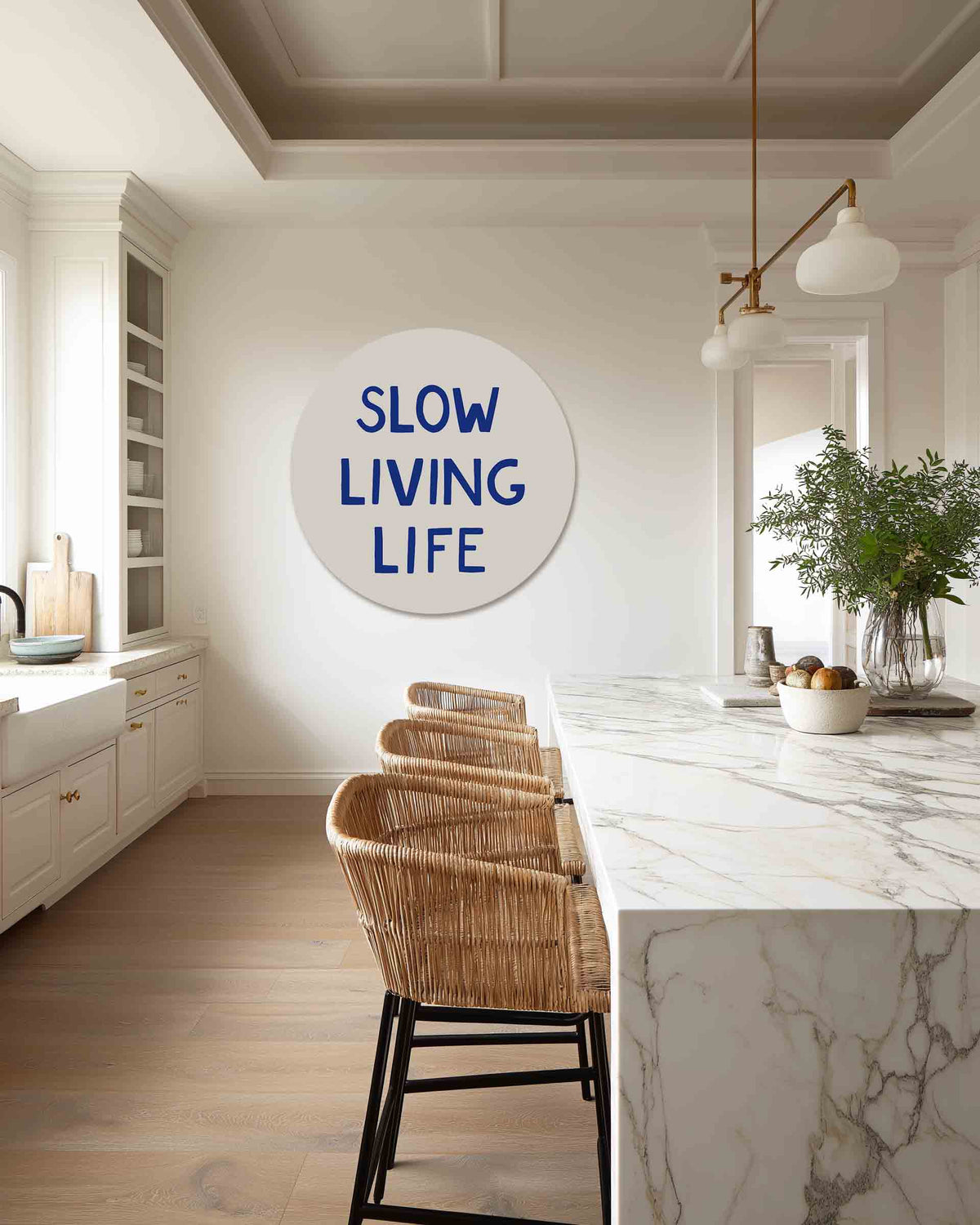 Slow living life – safari muurcirkel als ronde wanddecoratie
