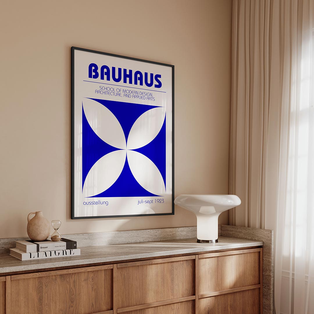 Vorm en kleur – geometrische Bauhaus poster in staand formaat