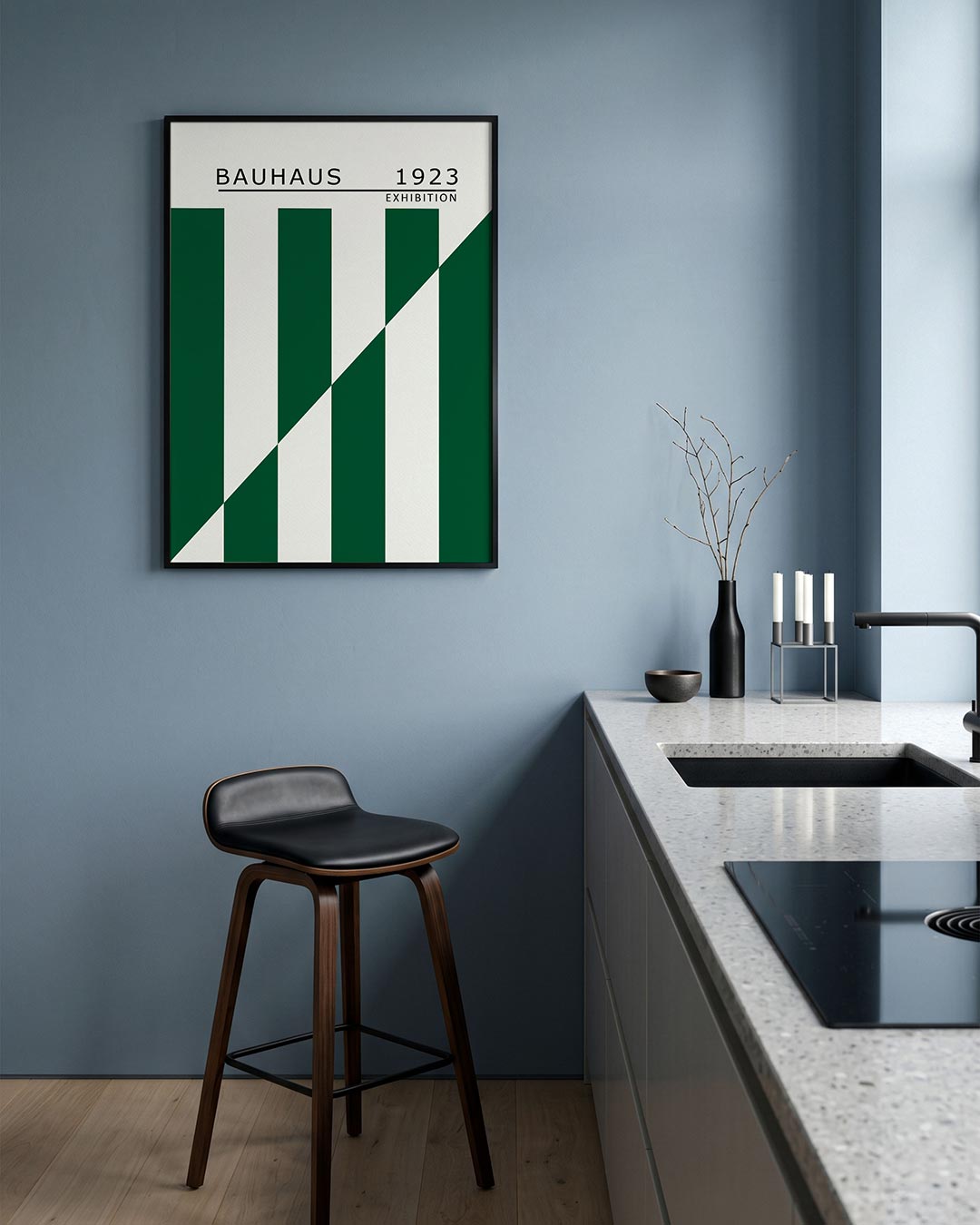 – geometrische Bauhaus poster in staand formaat