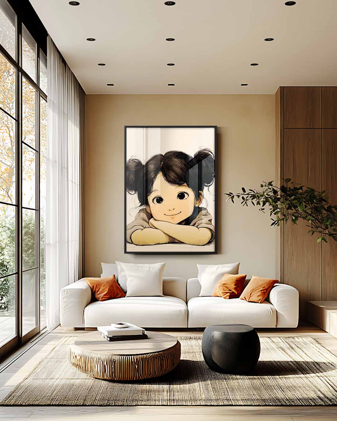 Stralende Kinderblik – staand kunstwerk voor modern interieur