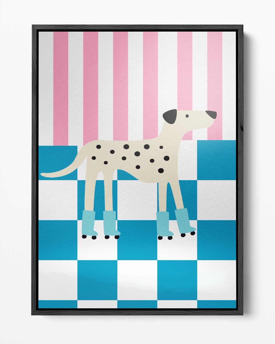 Rollende Dalmatiër – portret kunstwerk als wanddecoratie