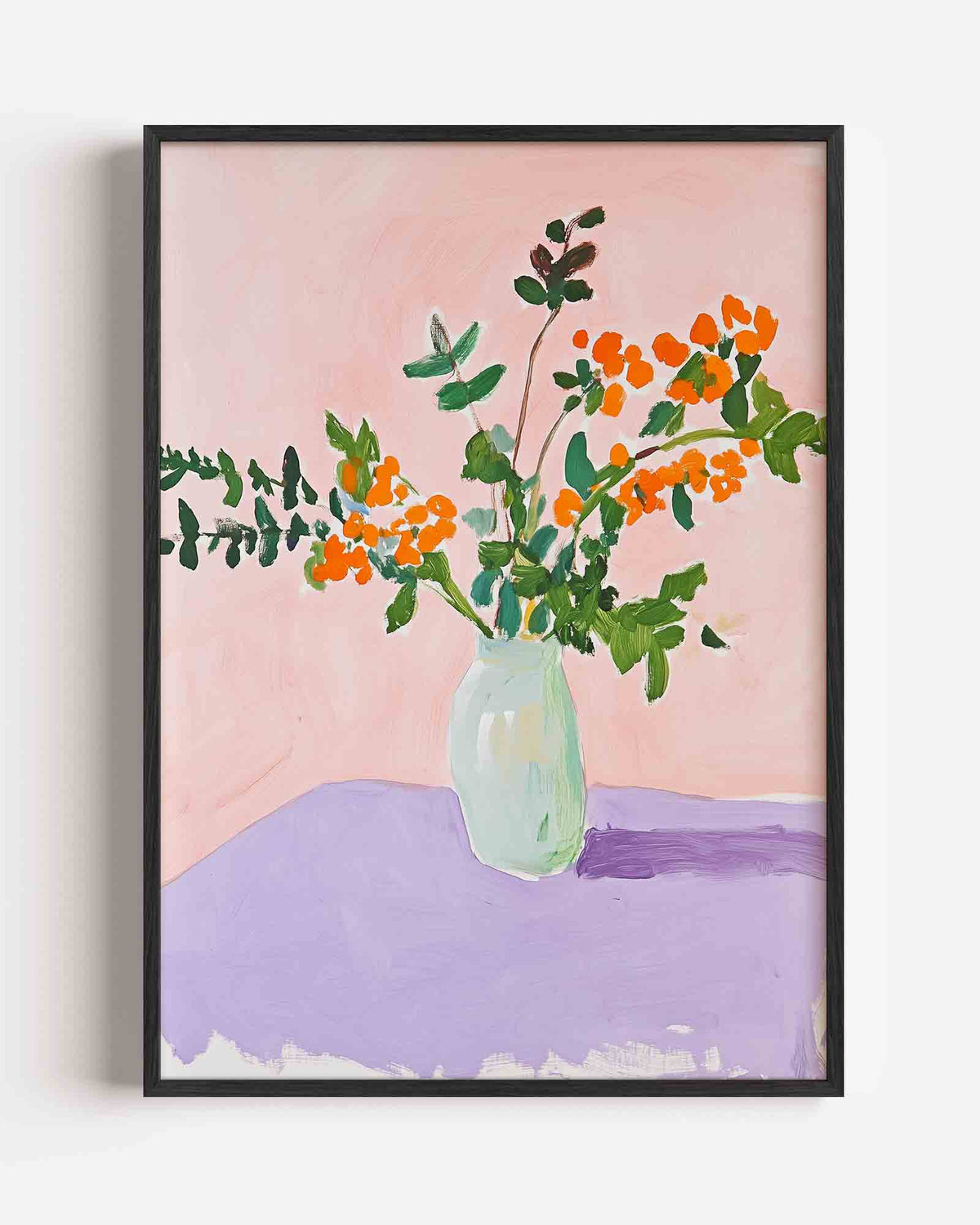 Bloemen in vaas – moderne portret poster als wanddecoratie