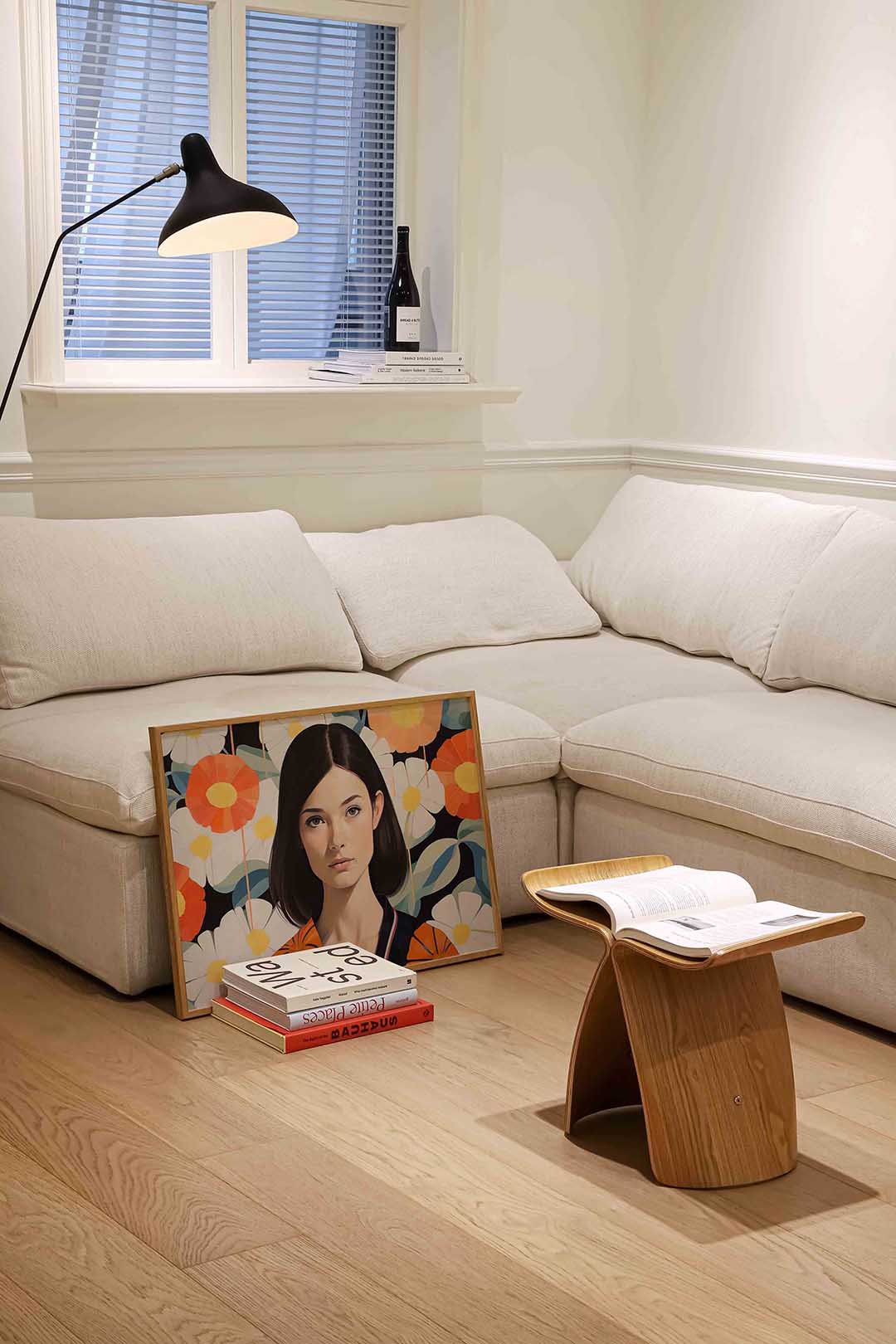 Vrouw met bloemen – vrouwelijke portretkunst als landscape poster